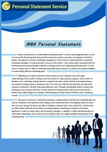 mba personal statement format