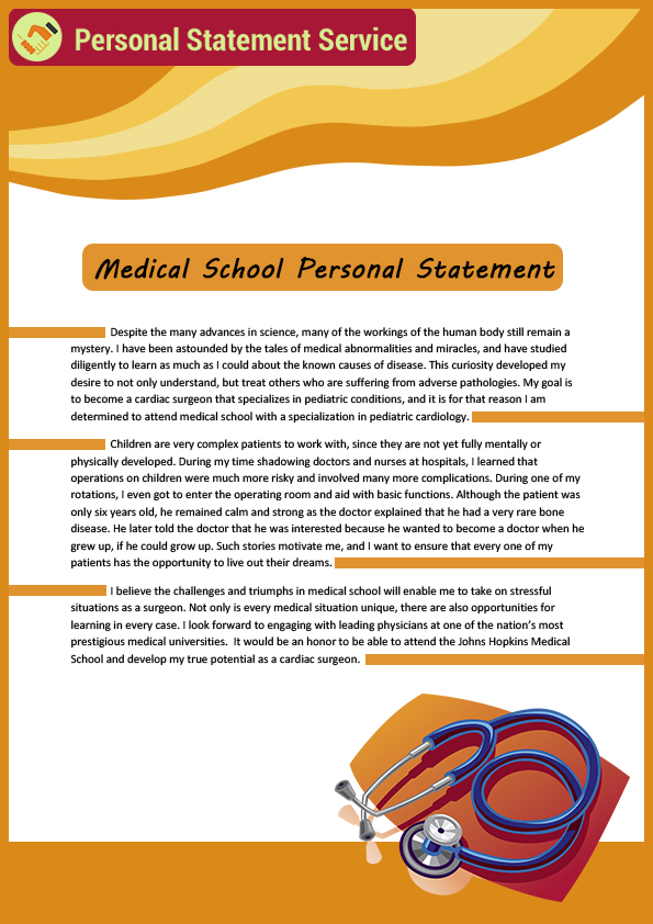 personal statement medical school death
