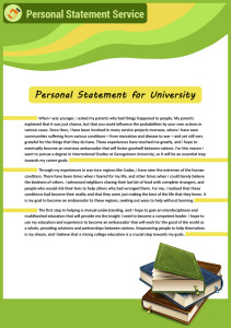 Personal statement for uni