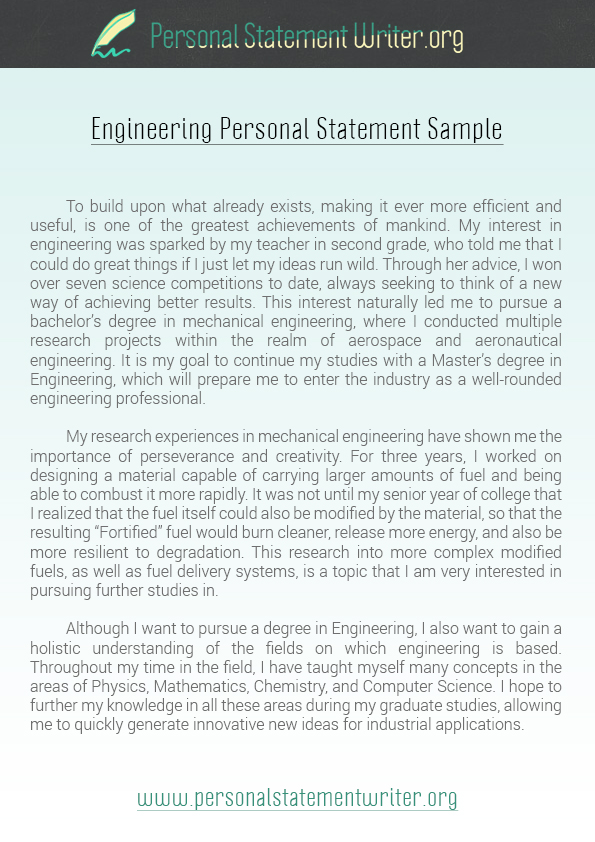 conclusion for personal statement engineering