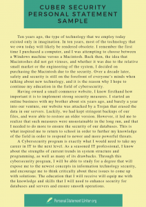 cuber security personal statement example cuber security personal statement example