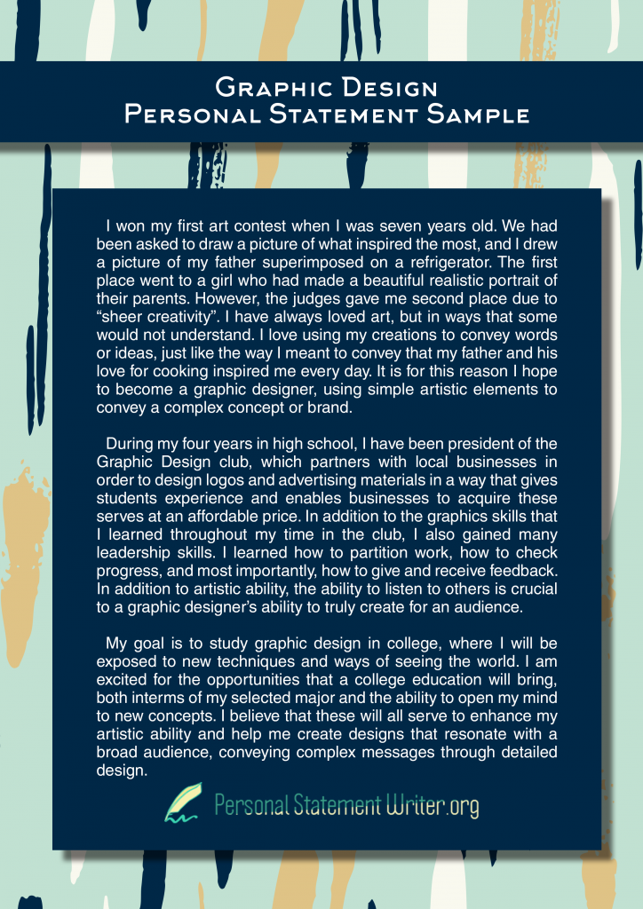 Personal Statement For University Graphic Design — Graphic Design