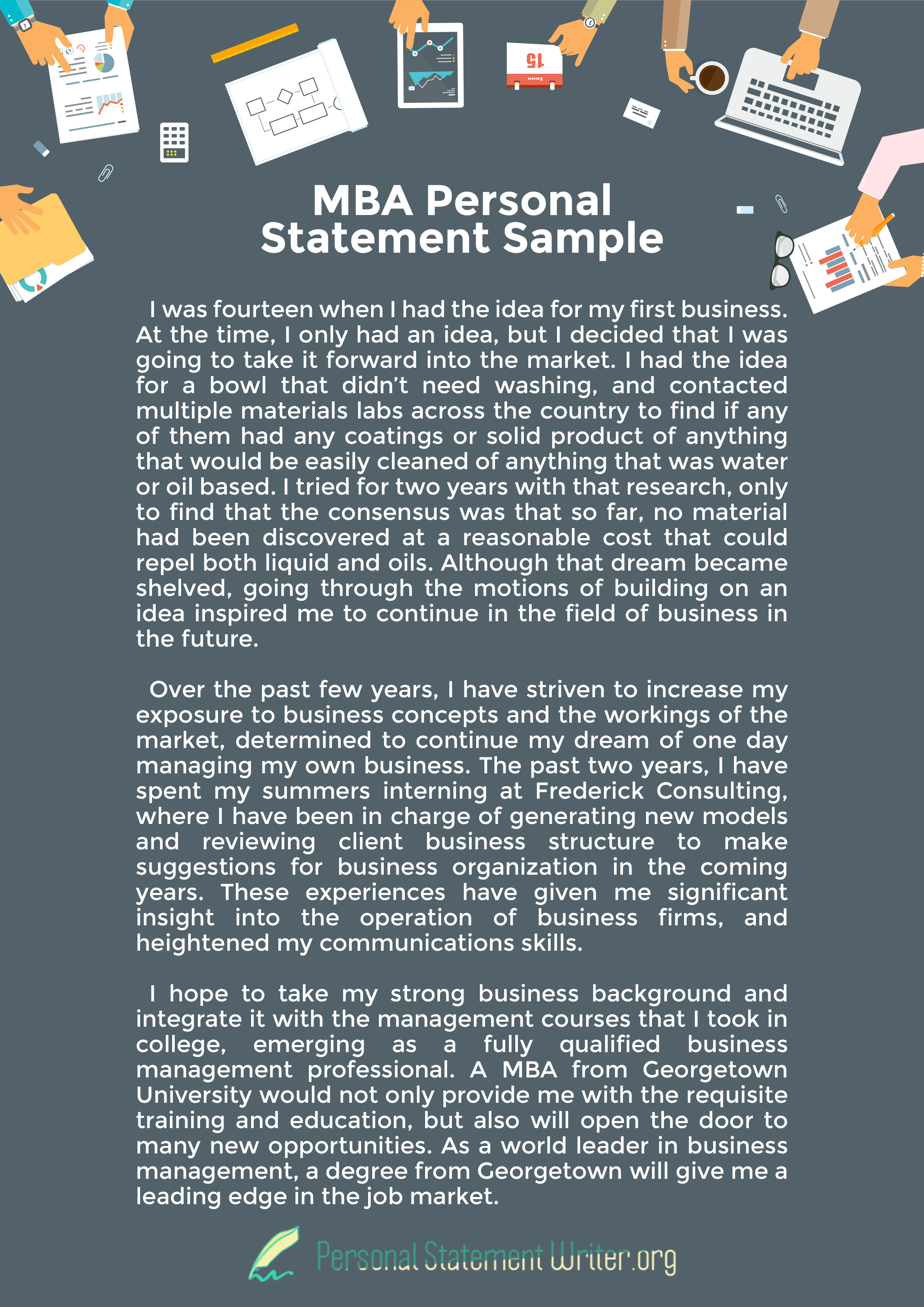 personal statement for mba program