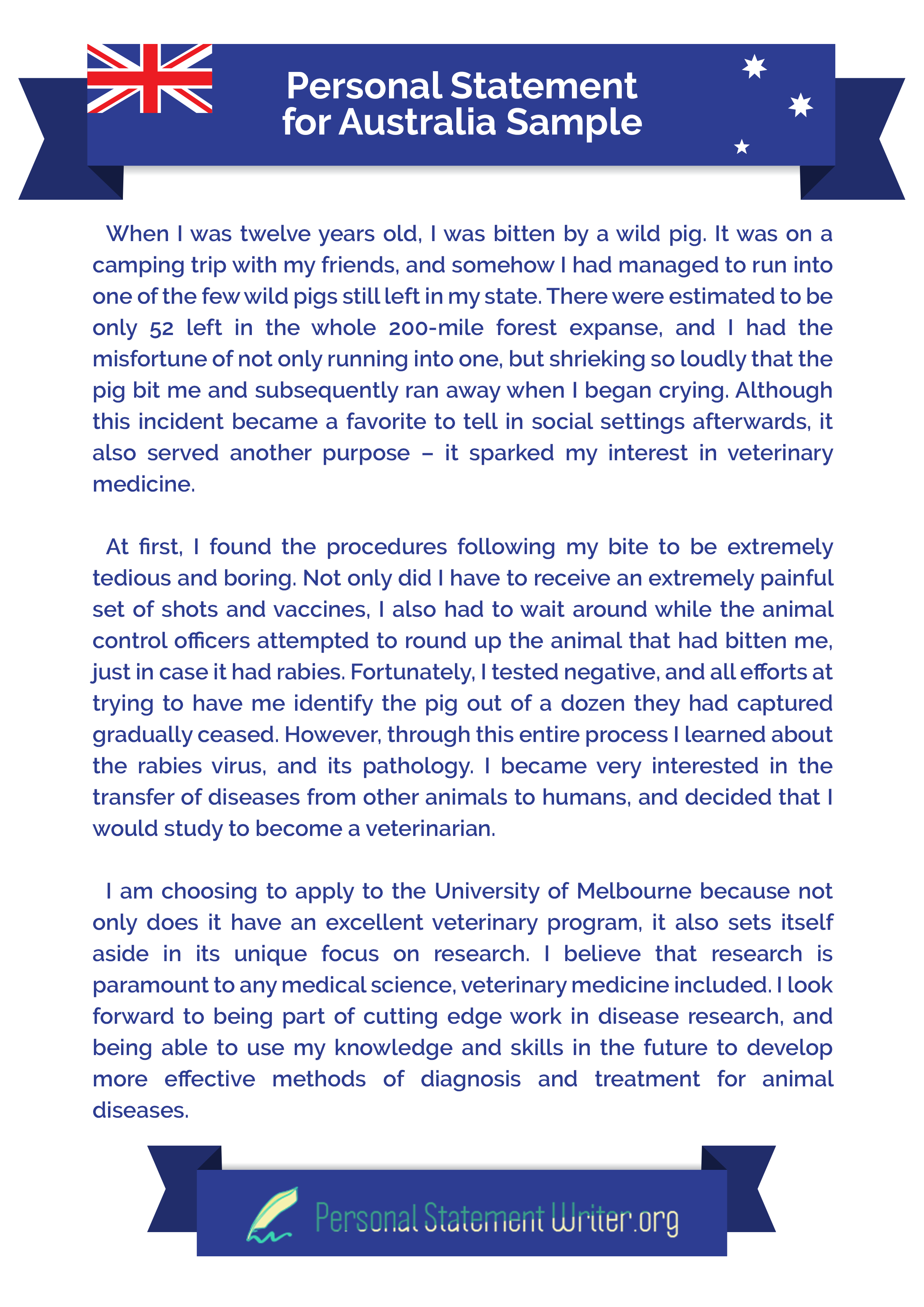 australian university personal statement