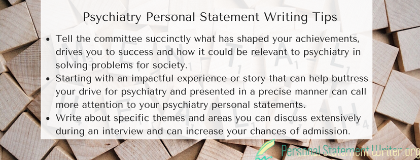 Psychiatry personal statement