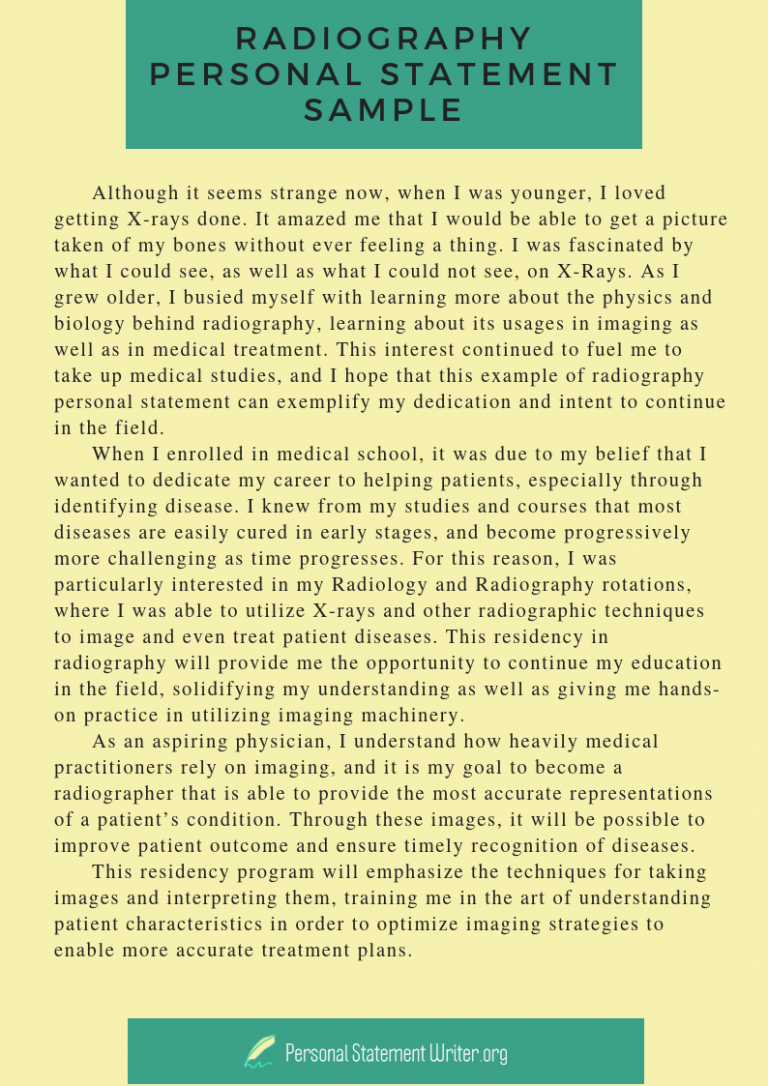 personal statement for sonography program