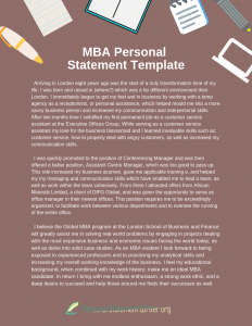 mba personal statement template mba personal statement template
