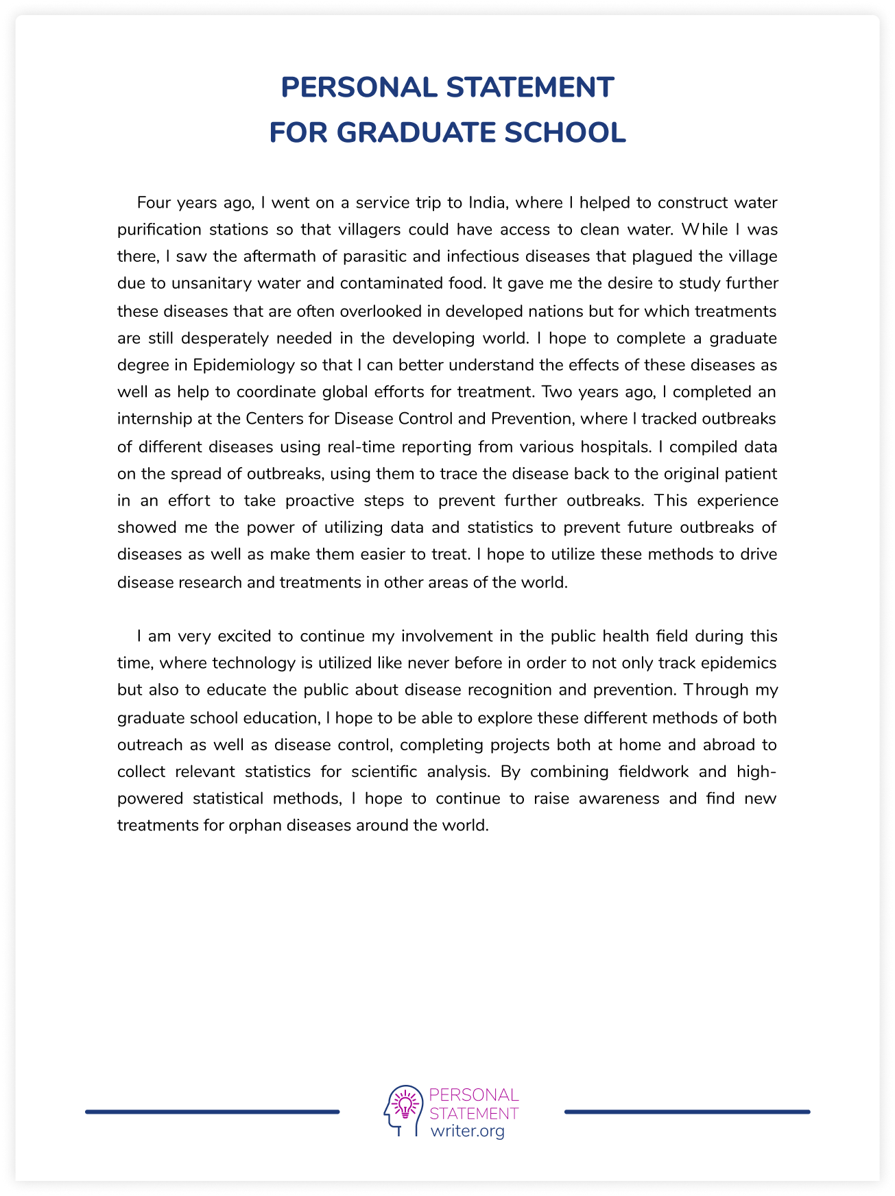 should a personal statement have paragraphs