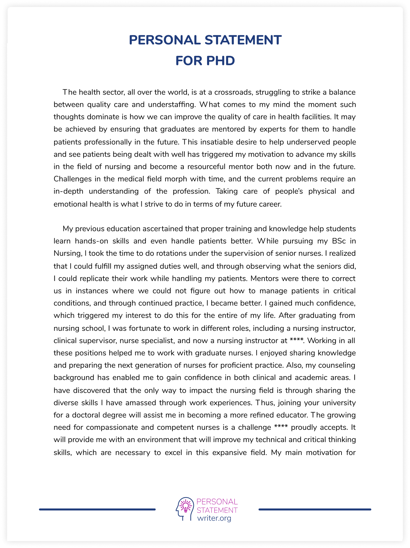 personal statement for biomedical phd