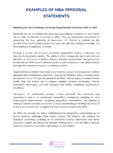 MBA Personal Statement Examples | High Quality | 100% Unique